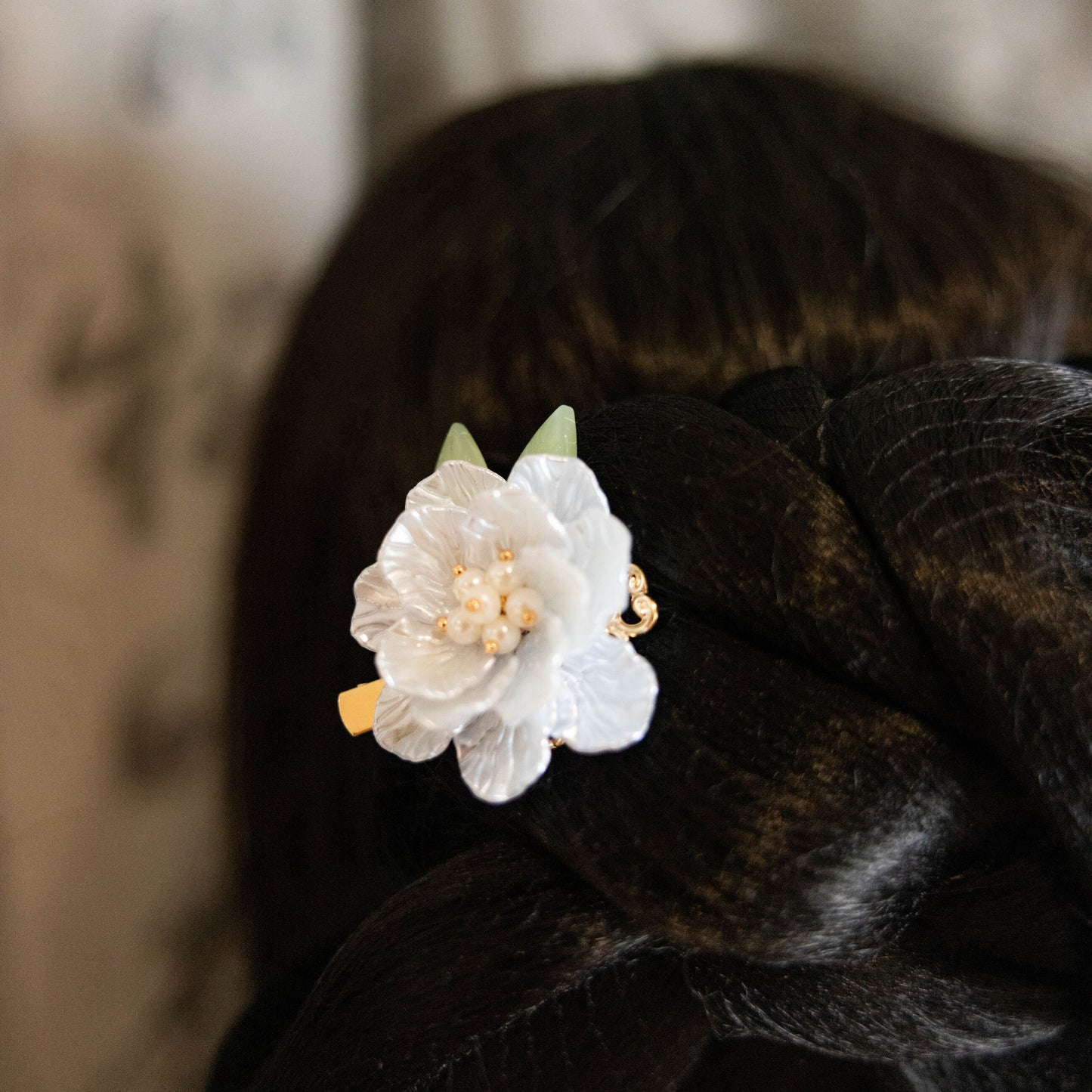 Blue rose hair clip 蓝玫瑰发夹