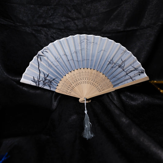 Folding fan, bamboo 折扇-墨竹