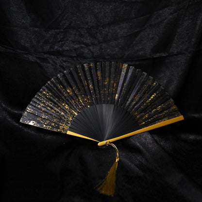 Folding fan with silver sprinkles 洒金折扇