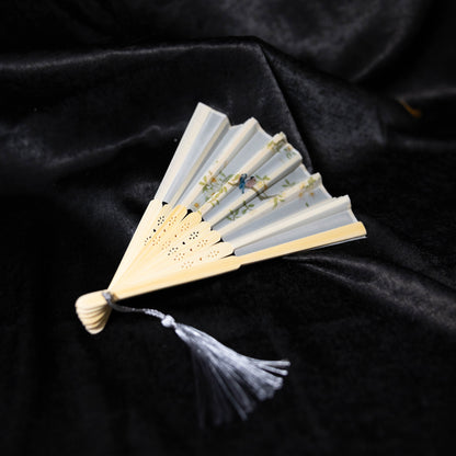 Folding fan, birds 折扇-鸣涧